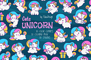 Cute Kawaii Unicorn Characters, an Animal Illustration by Palau (Thumbnail 1 of 12)