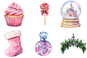 Coquette Gilter Christmas Clipart, an Illustration by DreamArtGraphic (Thumbnail 5 of 5)