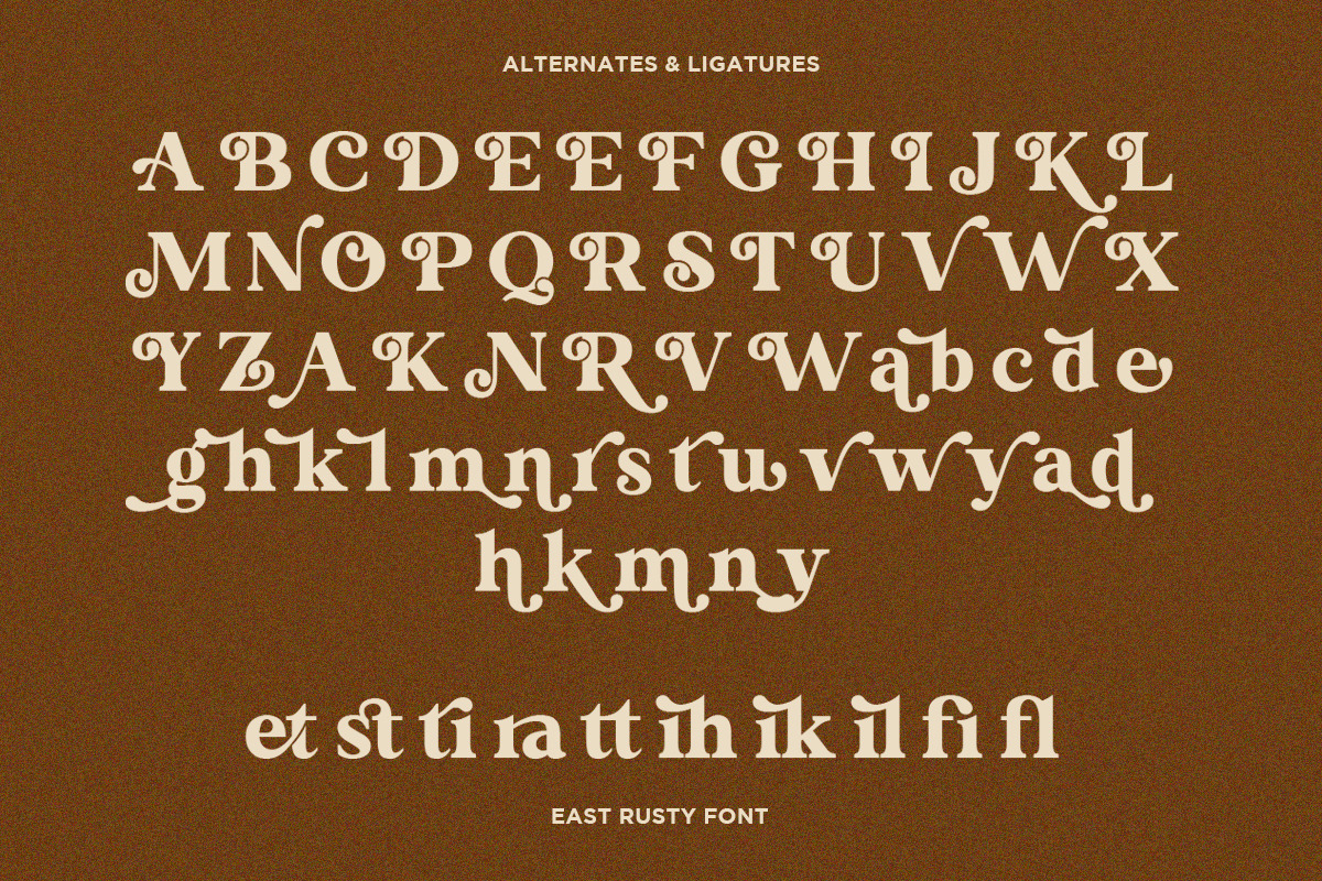 East Rusty Retro Serif, a Serif Font by Eternity Studio (Photo 9 of 10)