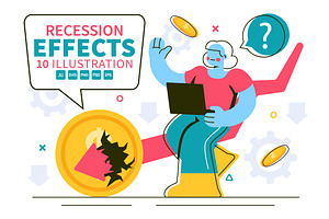 10 Recession Effects Illustration, a Finance Illustration by denayunebgt