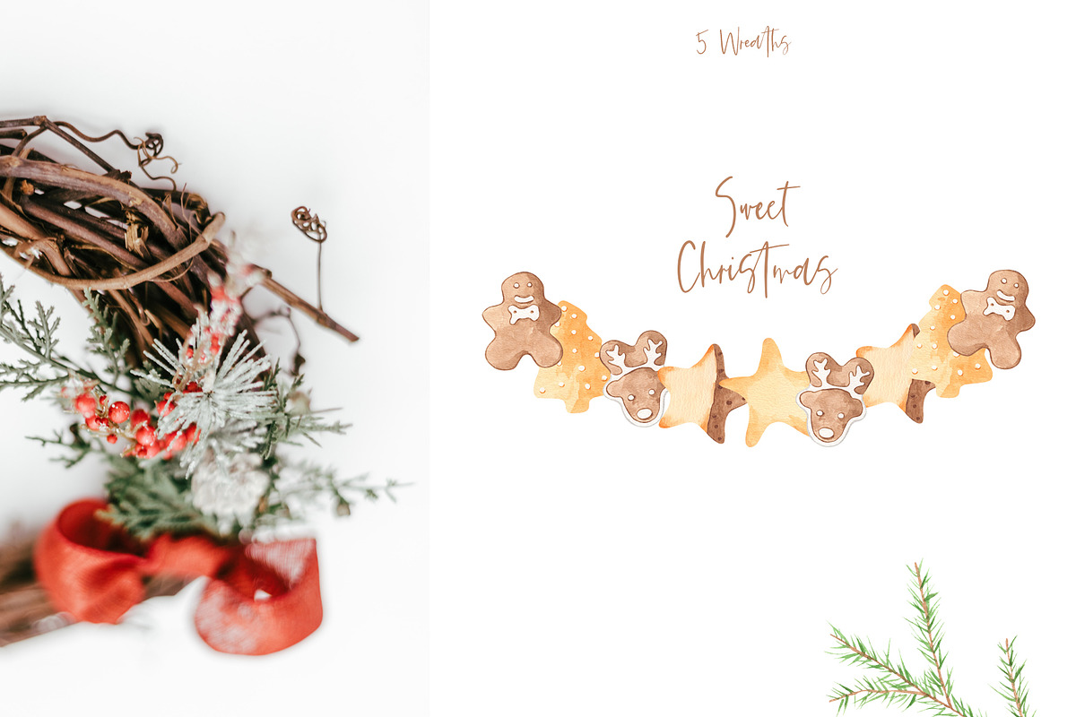 Christmas Baking Watercolor Clipart, a Food Illustration by natalisart (Photo 10 of 15)