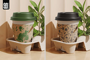 Paper Coffee Cups in Carrier Mockup, an Advertising Mockup by SD Mockup (Thumbnail 3 of 4)