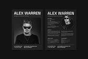 Dark DJ Press Kit / EPK Template, a Resume Template by vinyljunkie (Thumbnail 2 of 11)