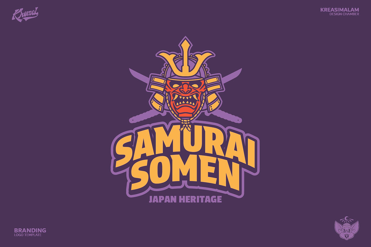 Samurai Somen Logo Template, a Branding & Logo Template by Kreasi Malam (Photo 1 of 11)