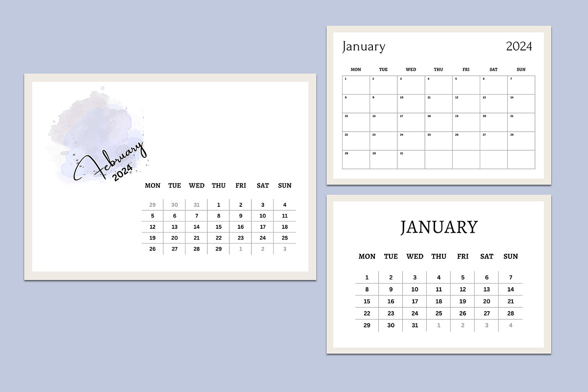Calendar Template/Calendar 2024, a Stationery Template by Design Zone (Photo 3 of 6)