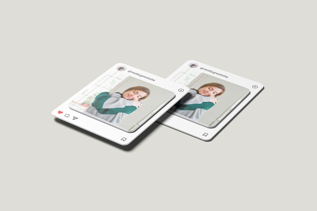 Instagram Post Mockup Set, a Print Template by Difa Design (Photo 6 of 6)