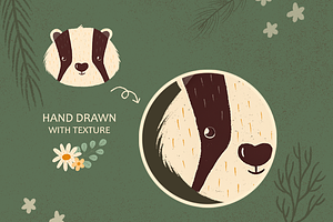 Forest Portrait Animals Set