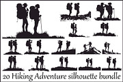 Hiker and Mountain Bundle, an Illustration by Creativeshirt (Thumbnail 1 of 21)