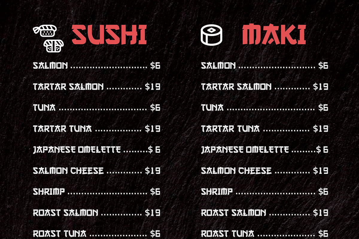 A4 / A5 - Sushi Flyer Template Sushi, a Flyer Template by Studio 19 (Photo 3 of 7)