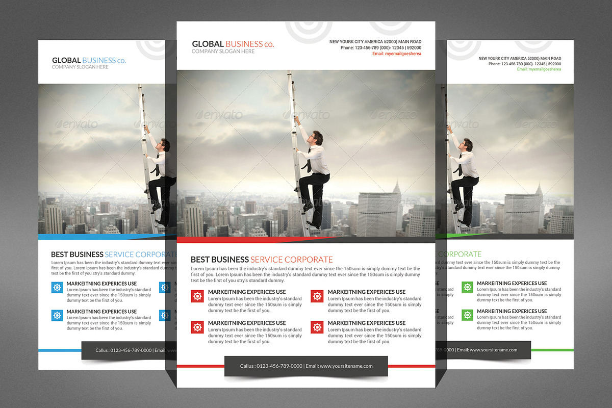 66 Corporates Flyers Bundle, a Flyer Template by Graphic Templates (Photo 3 of 67)