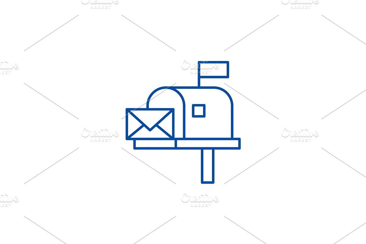 Mailbox line icon concept. Mailbox, an Object Graphic by urban icon