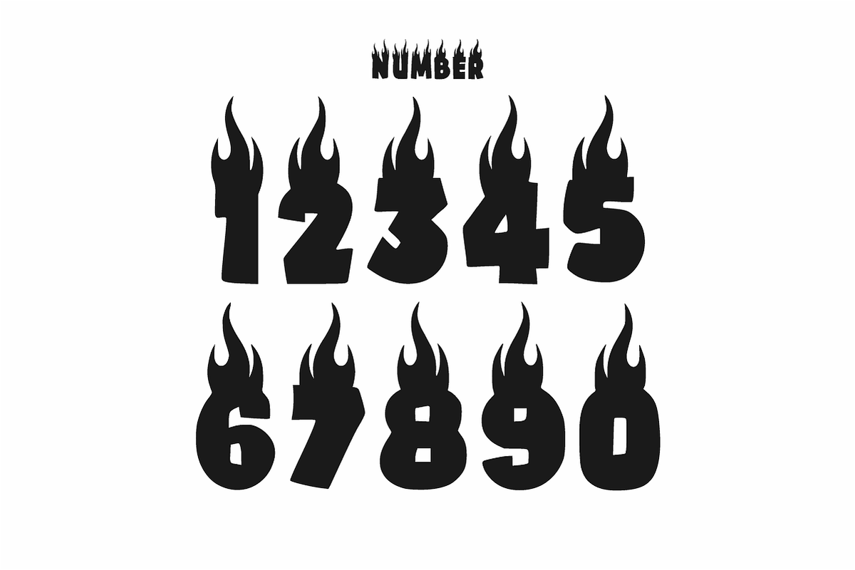 Hot Letter - Fire Display Font, a Sans Serif Font by Sahira Studio (Photo 7 of 7)