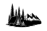 50 Camping Mountain Vector Bundle, an Illustration by jahid234 (Thumbnail 13 of 51)