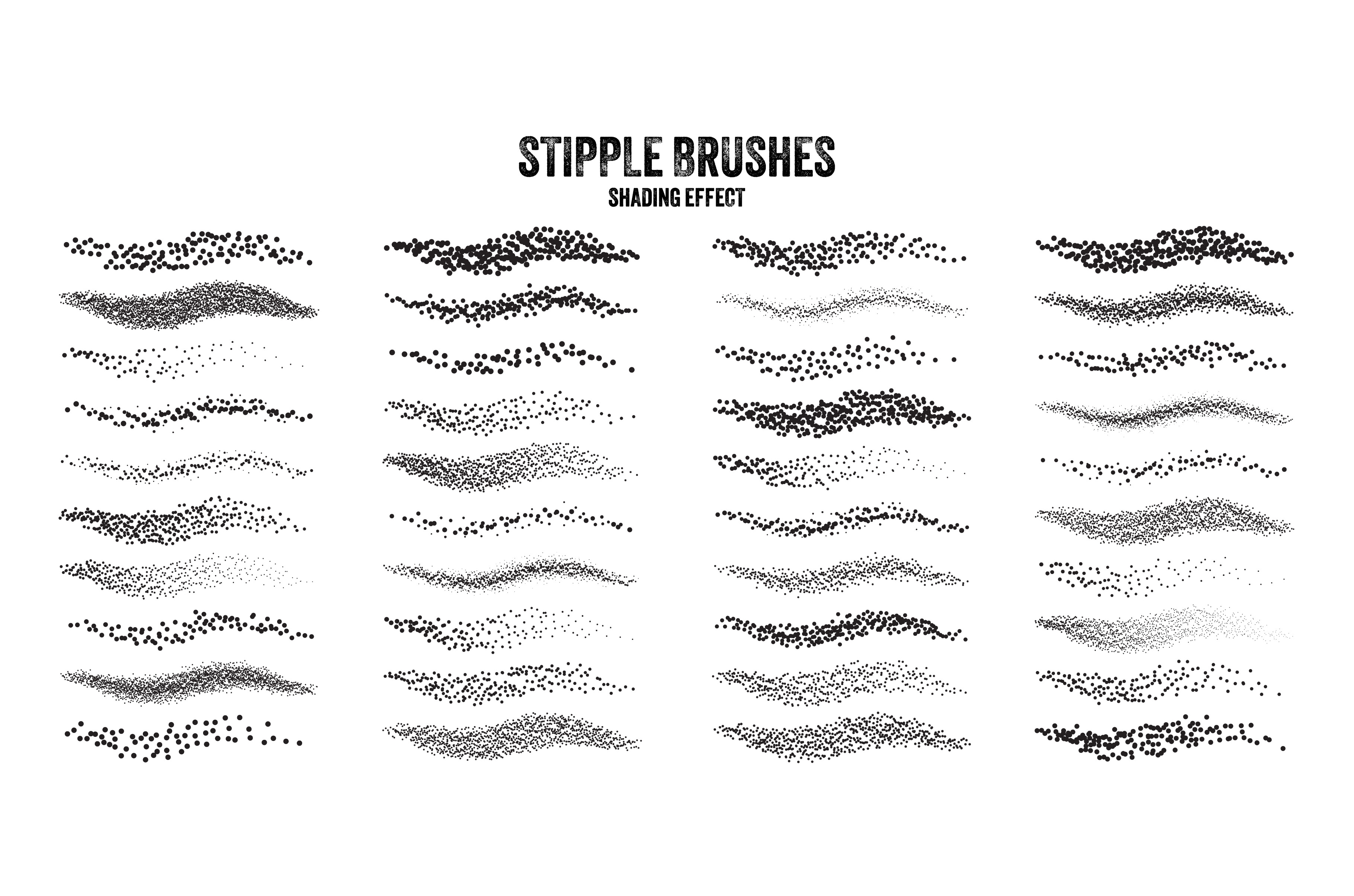 Ink scatter brush, stipple drawing, an Illustration by 32pixels