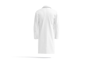 Men's White Wool Coat 3D Model