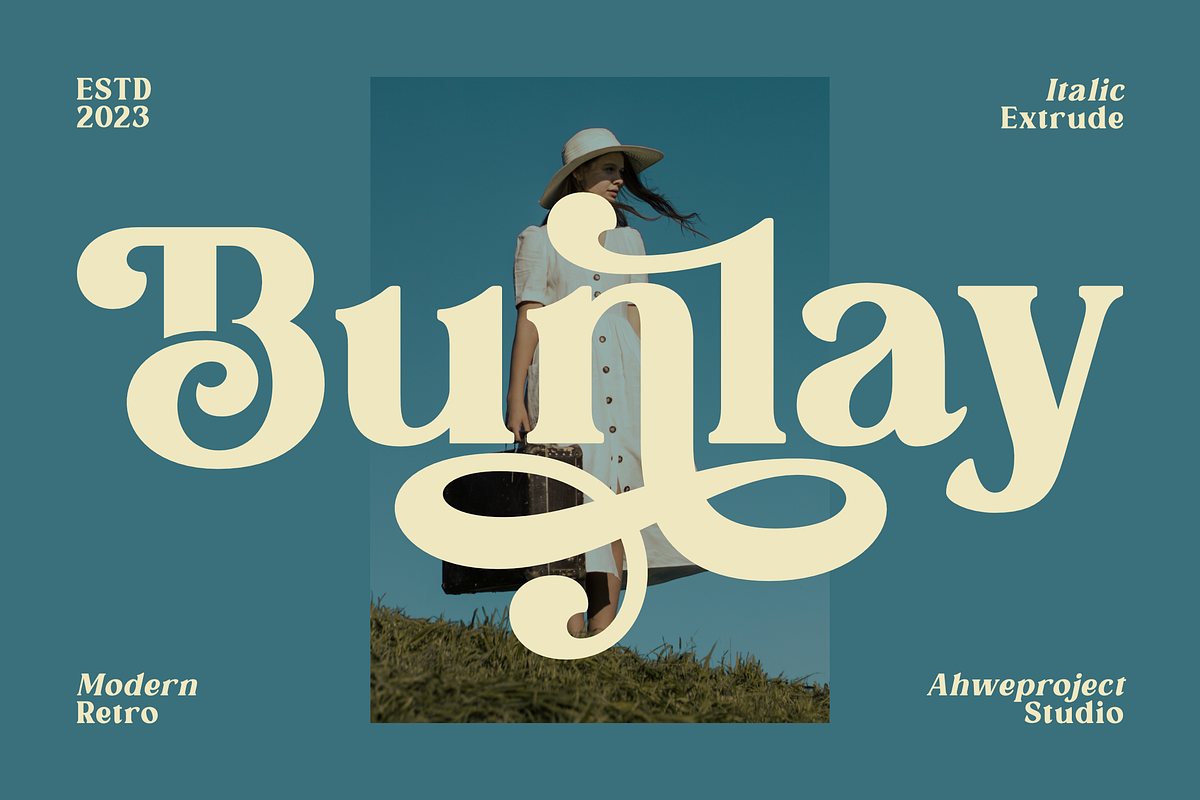 Bunlay, a Serif Font by ahweproject (Photo 1 of 10)