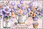 Spring Flowers Sublimation Clipart, an Illustration by SVGArt (Thumbnail 1 of 9)