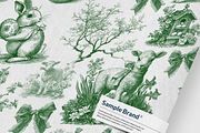 Easter Toile Seamless Pattern Set, a Pattern Graphic by AYAKA Studio Co. (Thumbnail 3 of 12)