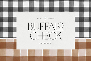 Watercolor Buffalo Check Patterns