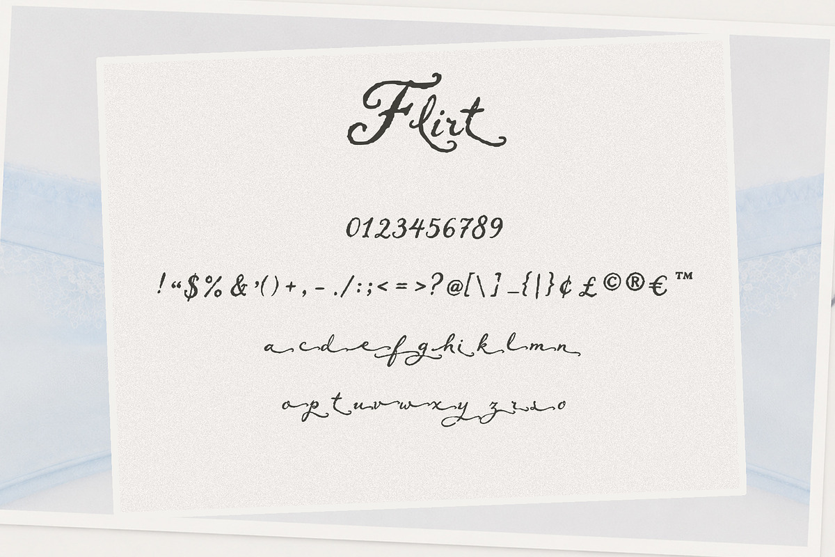 Flirt: Coquette Script Font, a Script Font by Mneme (Photo 5 of 9)