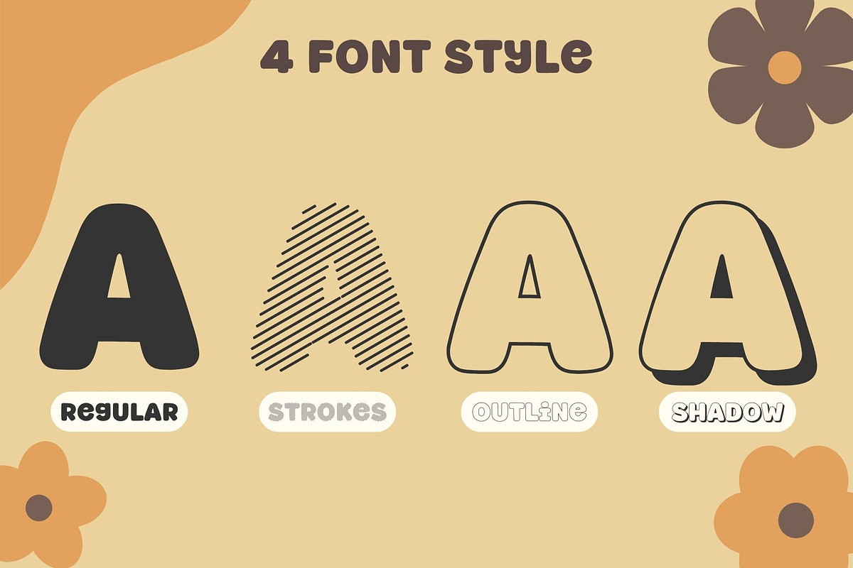 Fox Chunky : 4 Font Style, a Handwritten Font by Fox7 By Rattana (Photo 2 of 13)