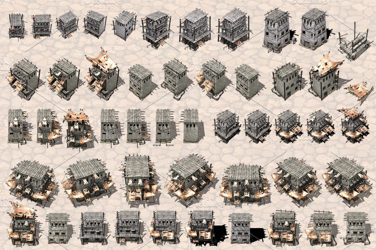 Isometric Ancient City Pack, an Object Graphic by Beatheart Creative Studio (Photo 18 of 77)