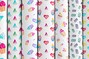 Watercolor Sweet Patterns, a Pattern Graphic by Spirit of Colors (Thumbnail 3 of 7)