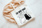 Black Cat Halloween Png, Ghost Cat, an Illustration by Watercolor design (Thumbnail 3 of 3)