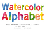 Watercolor Alphabet, letters, an Illustration by swiejko (Thumbnail 1 of 3)