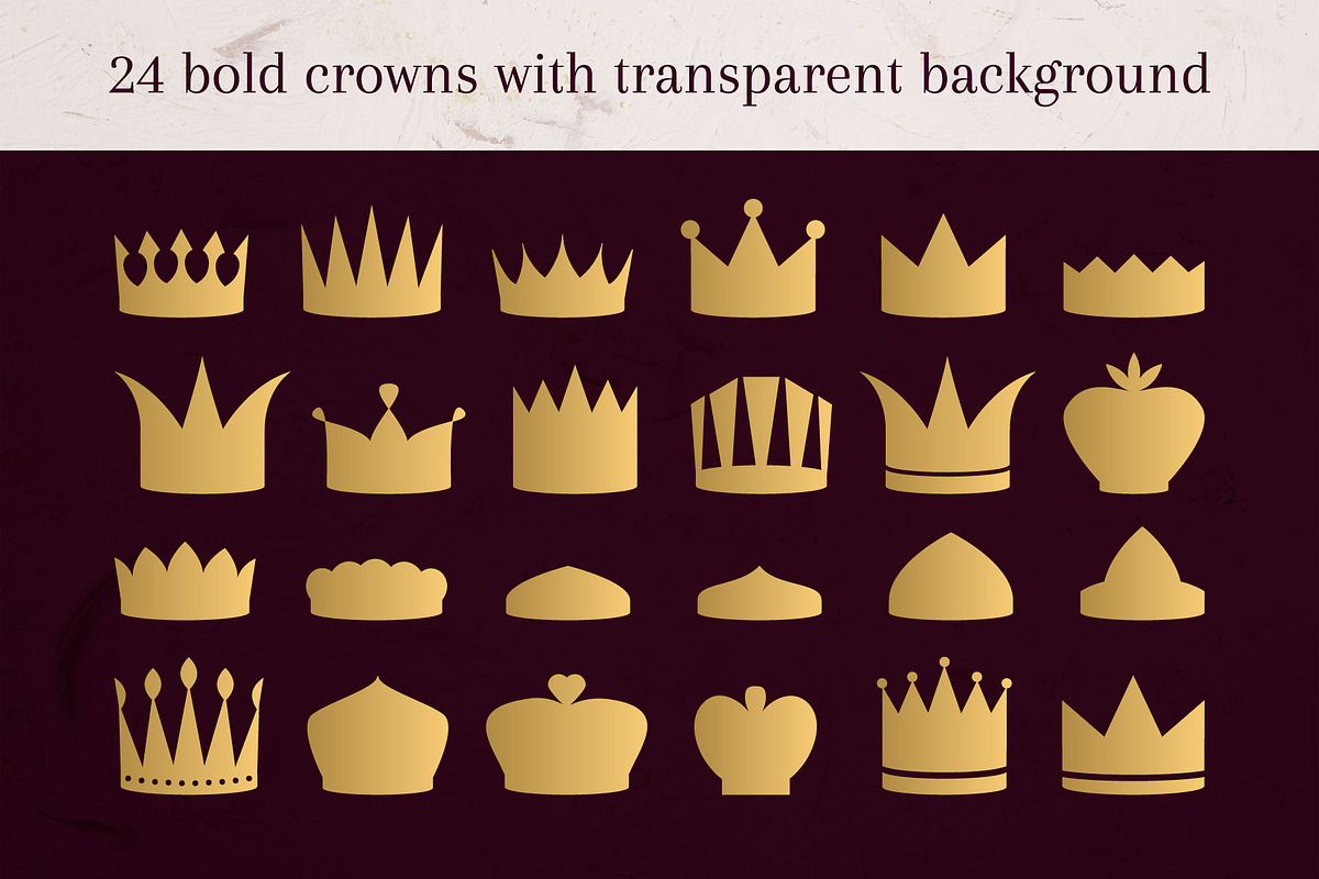 68 Elegant Crowns, a Decorative Illustration by Anatartan Design (Photo 3 of 5)