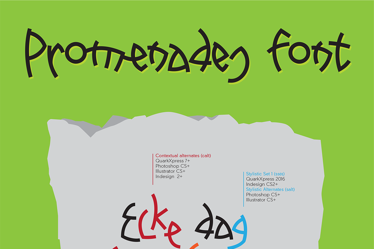 Promenades font preview 2