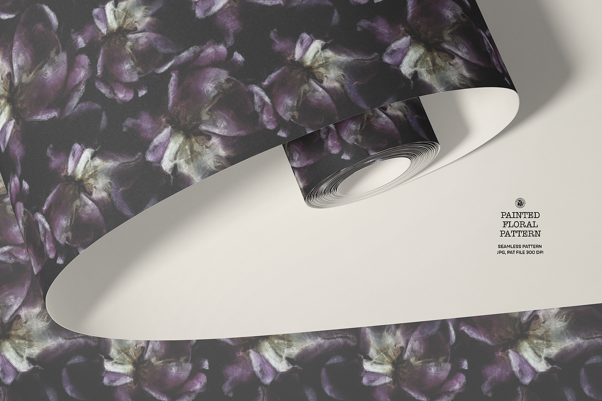 Dark Painted Floral Wallpaper, a Wallpaper Graphic by Webvilla Studio (Photo 5 of 7)