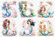 Mermaid Alphabet Font & Numbers, a Symbol Font by Bubble Pixel (Thumbnail 8 of 8)
