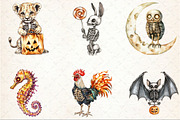 Halloween Skeleton Animal Clipart, an Illustration by Rose Art (Thumbnail 3 of 3)