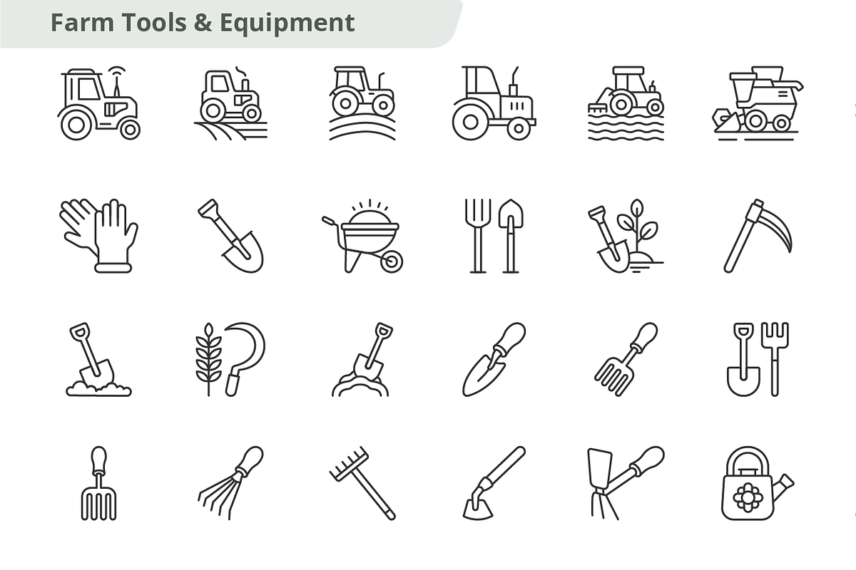 Farming icons collection, an Outline Icon by Bezvershenko (Photo 6 of 9)