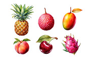 Watercolor Summer Fruit PNG Clipart., a Food Illustration by kaisorn (Thumbnail 4 of 5)