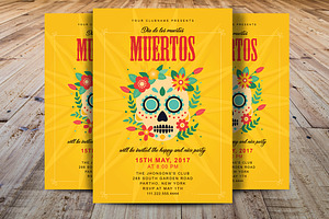 Dia De Los Muertos Flyer Template, a Flyer Template by Madhabi Studio