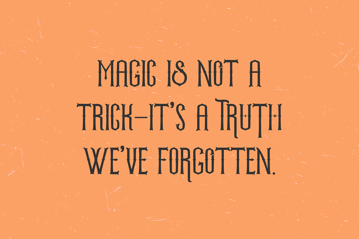 Witchborne Serif - A Tarot Card Font, a Serif Font by Beck McCormick (Photo 2 of 10)