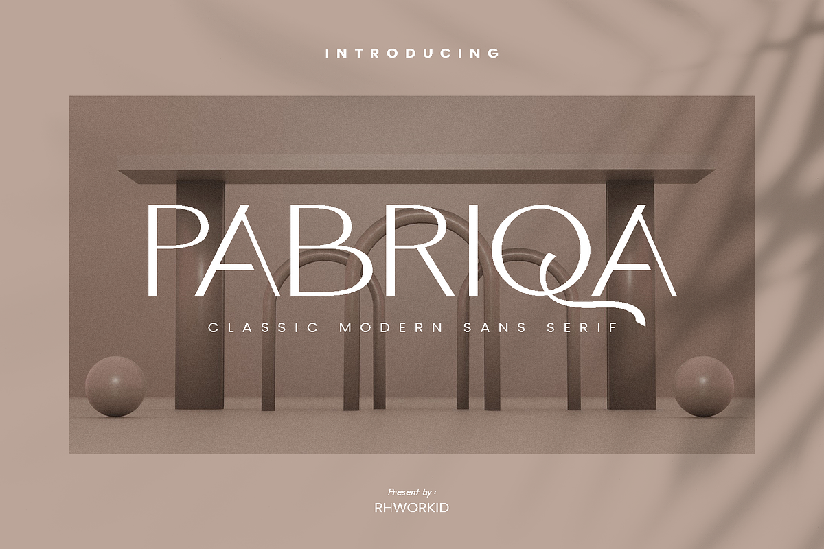 Pabriqa Font, a Sans Serif Font by Rhtype (Photo 1 of 9)