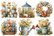 Spring Garden Clipart, an Illustration by Libby Wishes (Thumbnail 2 of 7)