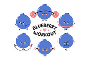 Fruits Workout Characters Bundle, a Food Illustration by Slavko Kahovsky (Thumbnail 8 of 10)
