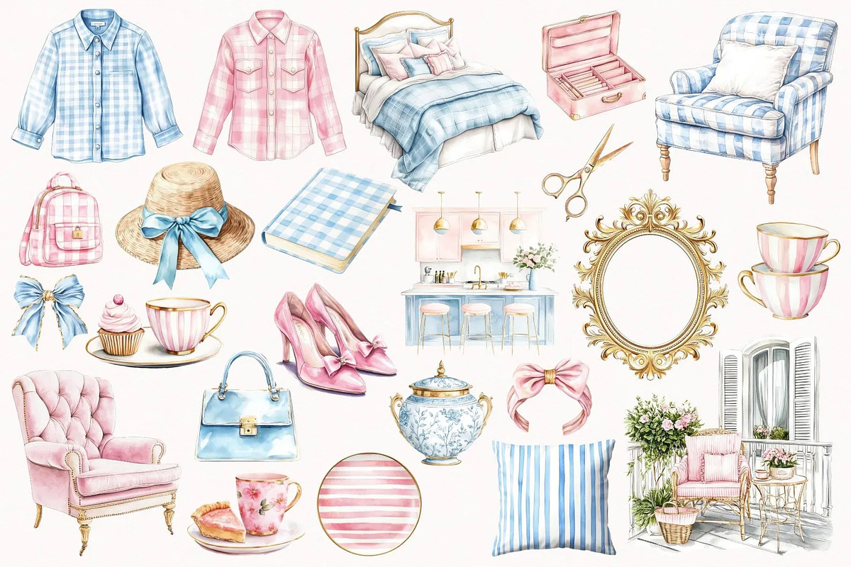 Preppy Glam, a Decorative Illustration by PeDe Designs (Photo 6 of 12)