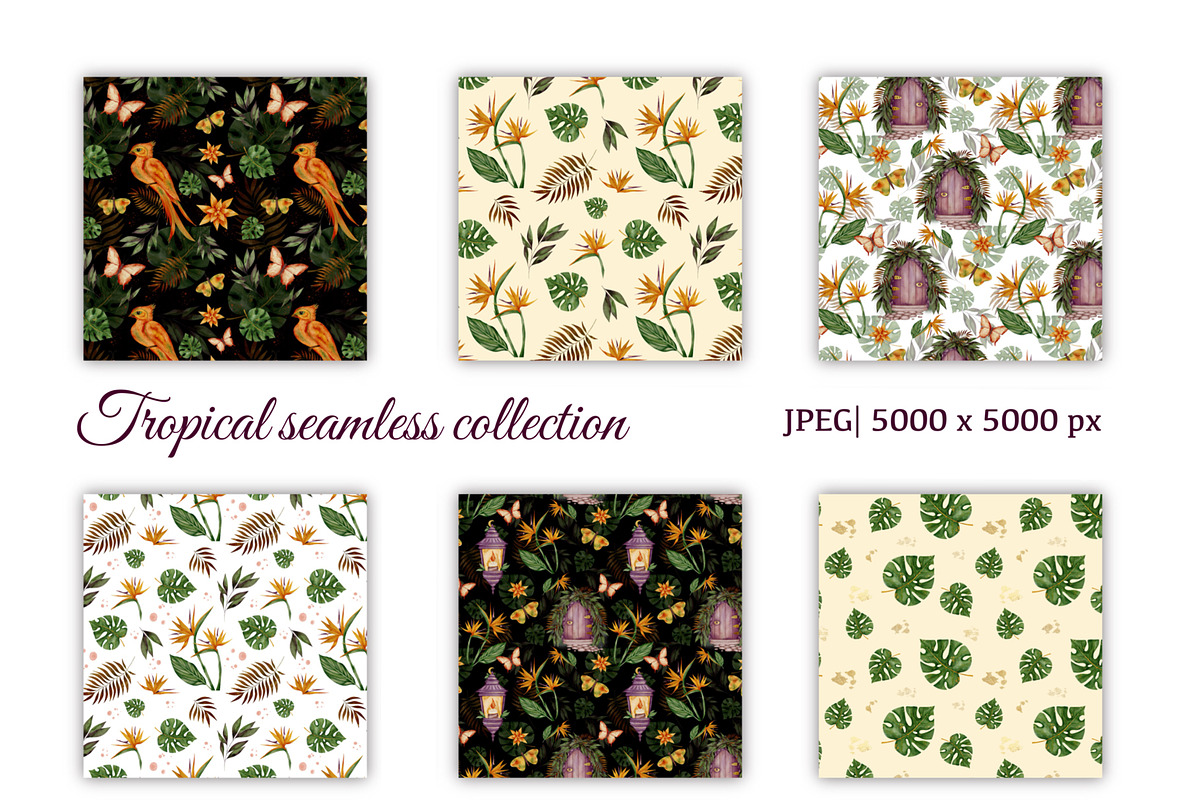 Tropical Fairy Watercolor Set, a Decorative Illustration by ZabolotnaArt (Photo 10 of 13)