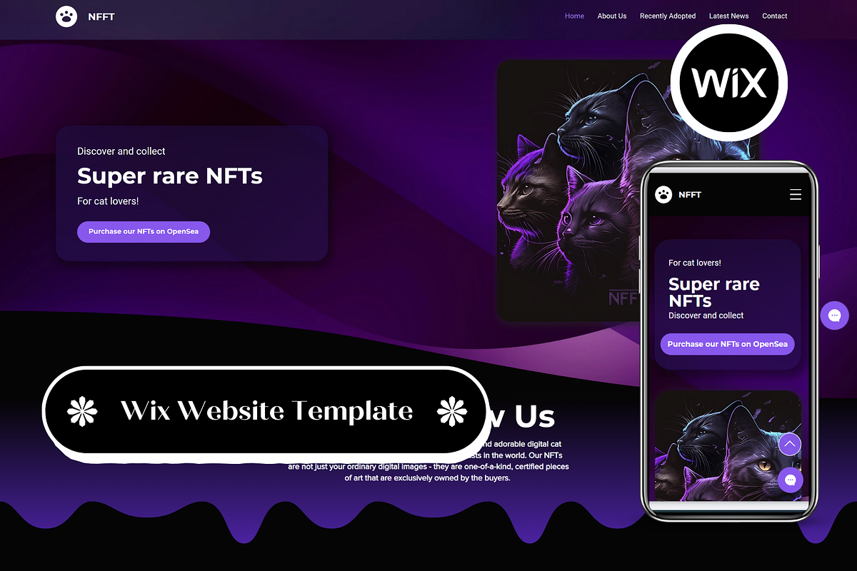 Wix Website Template NFT, a Wix Template by Wixify Studio (Photo 1 of 9)