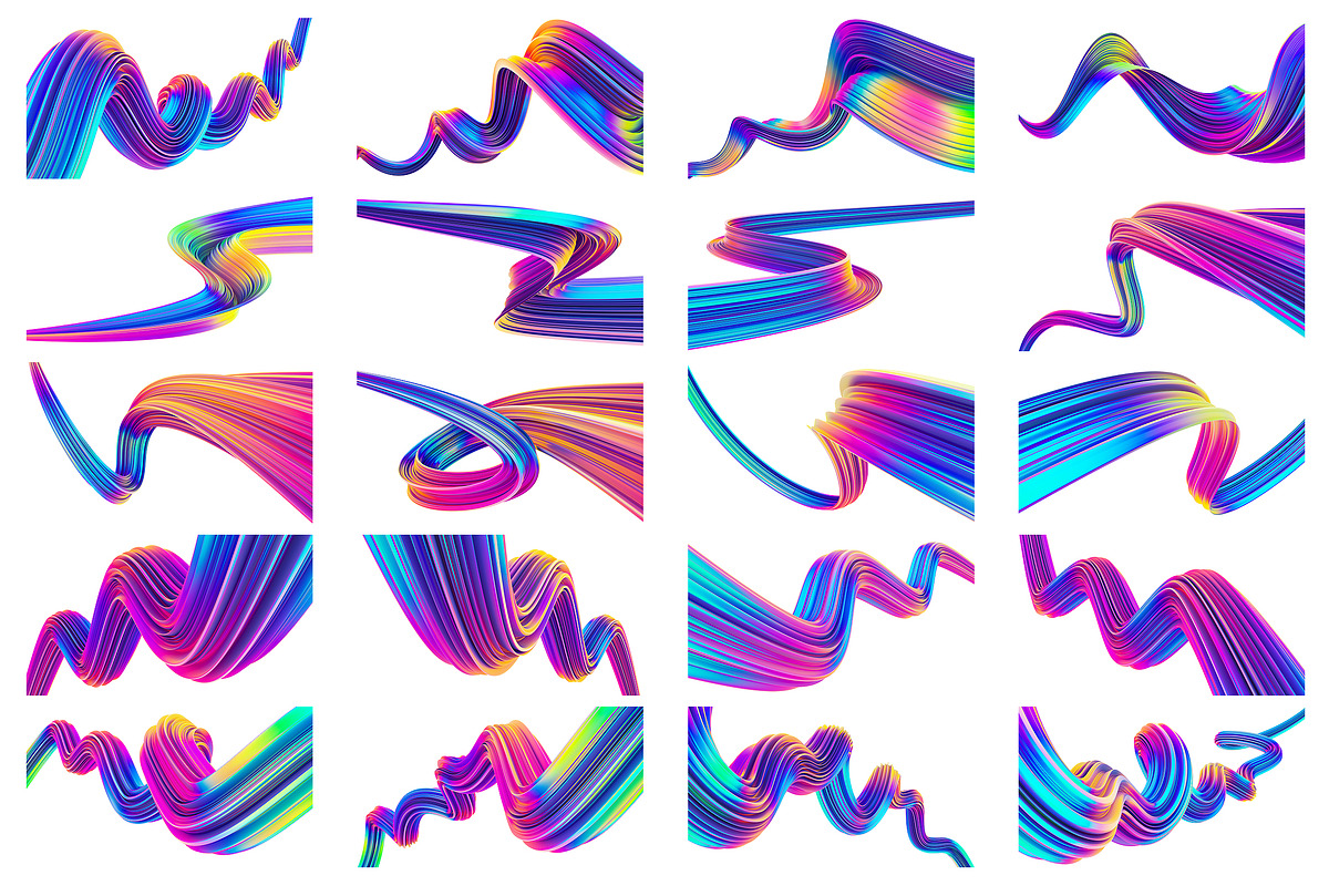 Abstract Liquid Waves, an Object Illustration by Mockups & Illustrations (Photo 2 of 12)