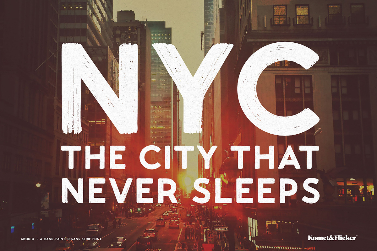 Abodio - A Hand-Painted Font, a Sans Serif Font by Komet & Flicker (Photo 11 of 14)