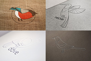 Geometric Bird Logos