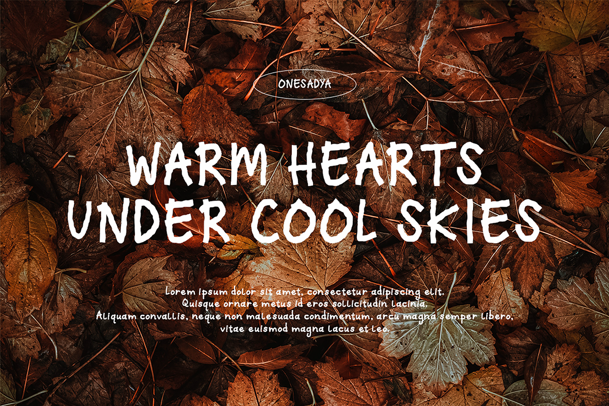 Eloween – Autumn Display Font, a Sans Serif Font by ONESADYA (Photo 2 of 8)