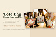 Tote Bag Golden Hour Mockups Vol. 1, a Merchandise Mockup by Motion-Box (Thumbnail 1 of 4)