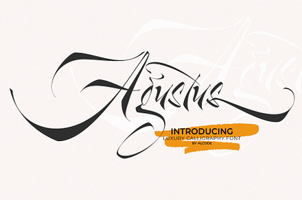 Agustus, a Script Font by Alcode